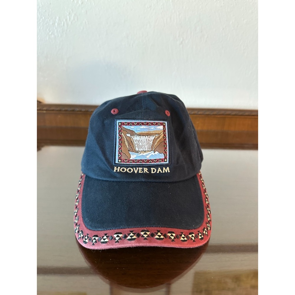 Vintage Hoover Dam Southwestern Mesh Snap Back Hat Trucker Cap Made In USA